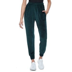 Good American green velour pants - size small